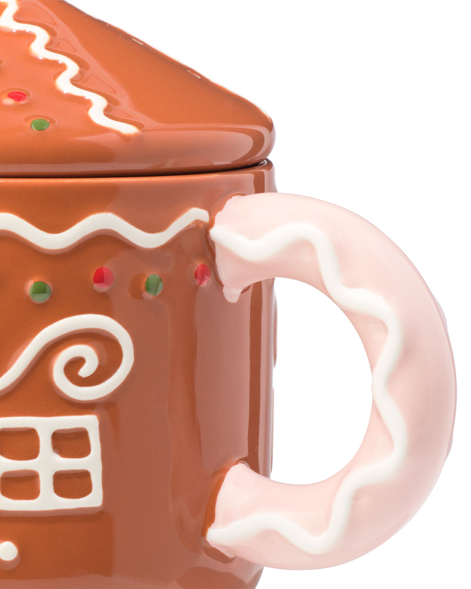 mug ⌀10 x 13,2 cm maison en pain d'&eacute;pices avec couvercle - 41501928 - HEMA