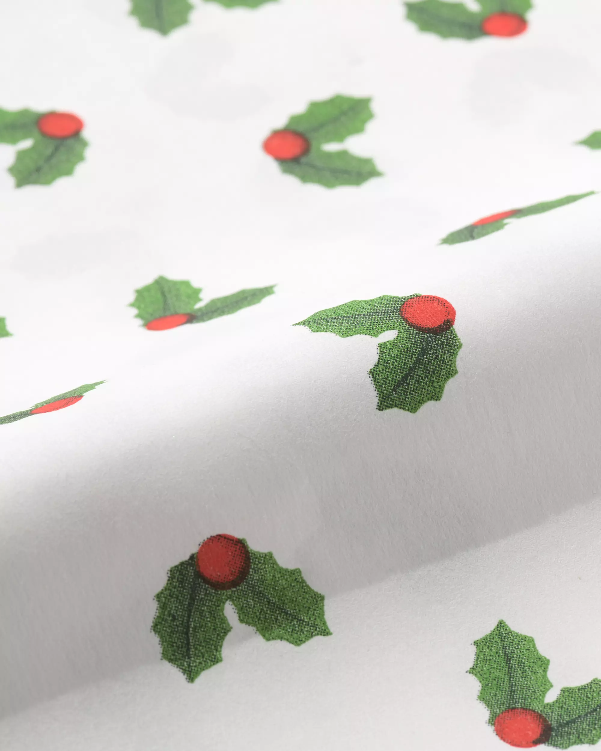 feuilles de houx avec baies rouges sur nappe 138x220cm papier