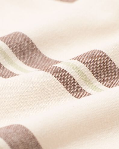 tafelkleed XL 320x145cm katoen strepen bruin - 5300102 - HEMA