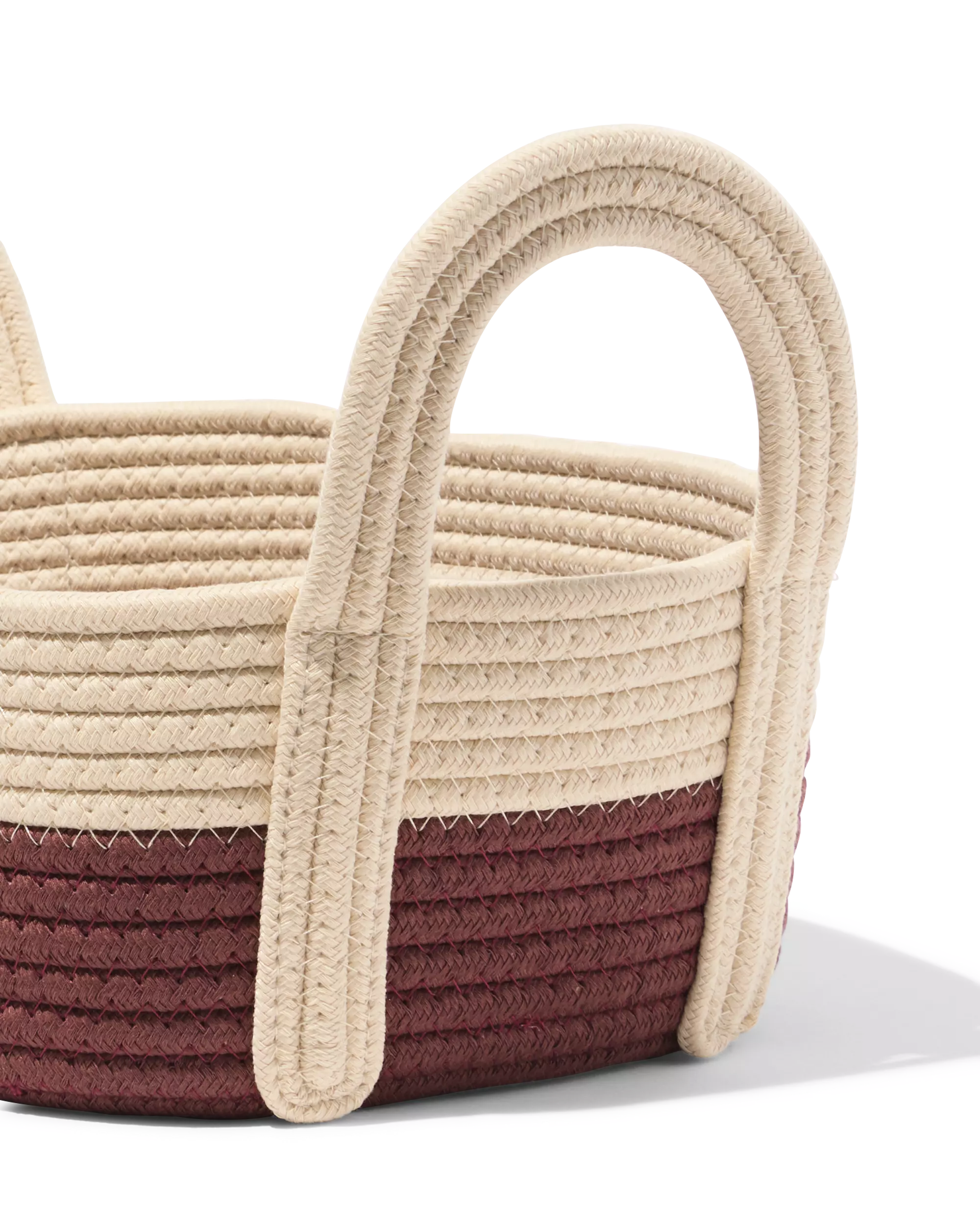 panier 34x13 cm corde beige