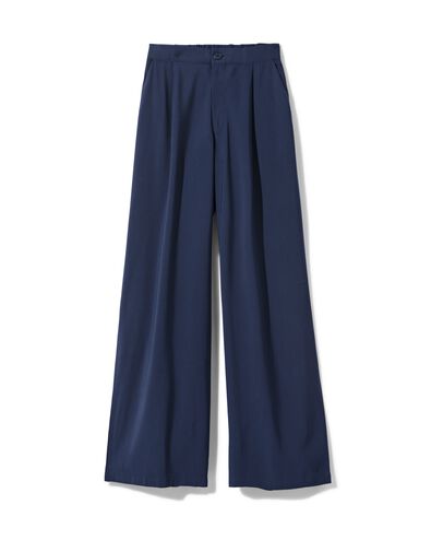 damesbroek Sarie wide fit donkerblauw donkerblauw - 36212550DARKBLUE - HEMA