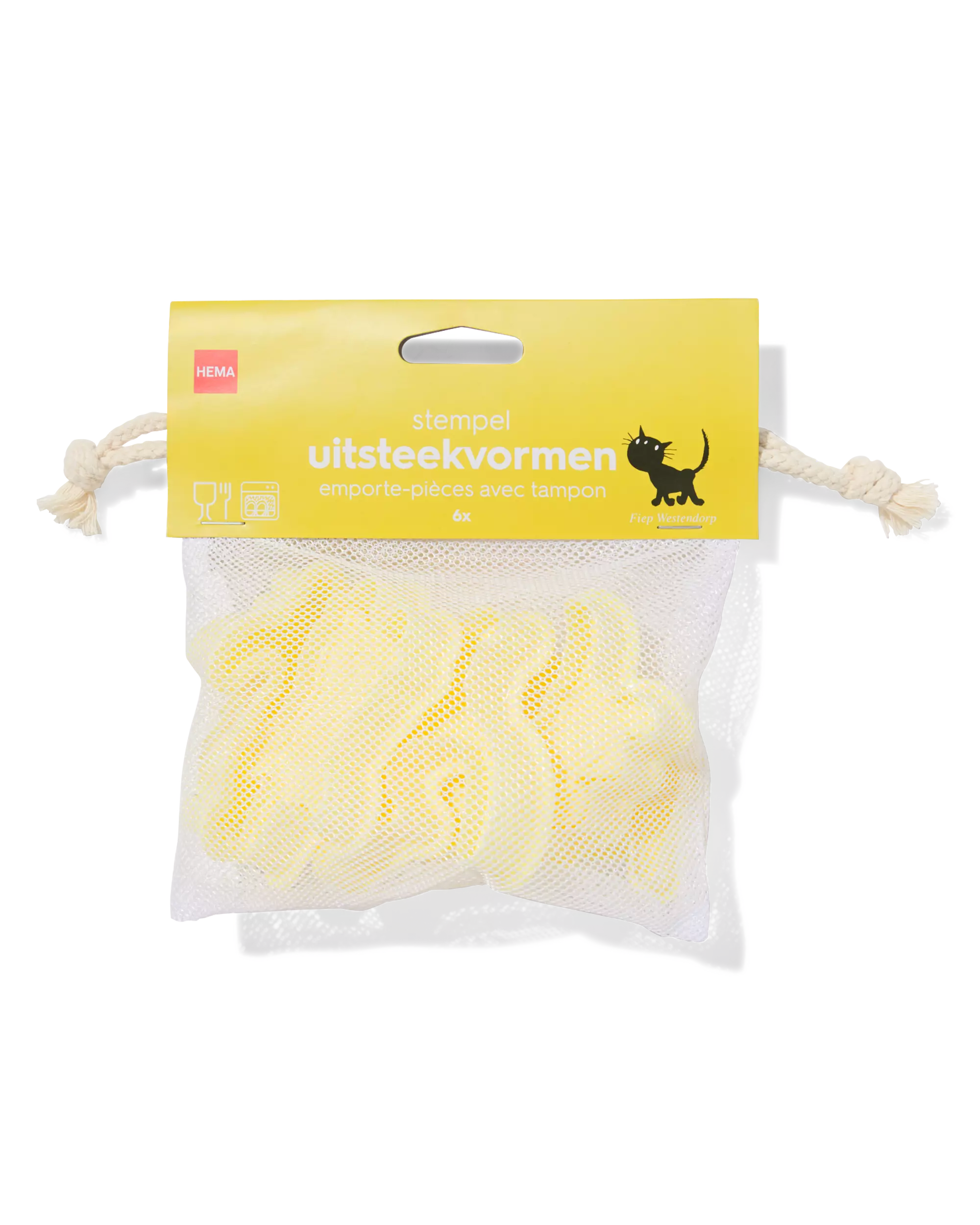 Takkie en Siepie uitsteekvormen - 6 stuks