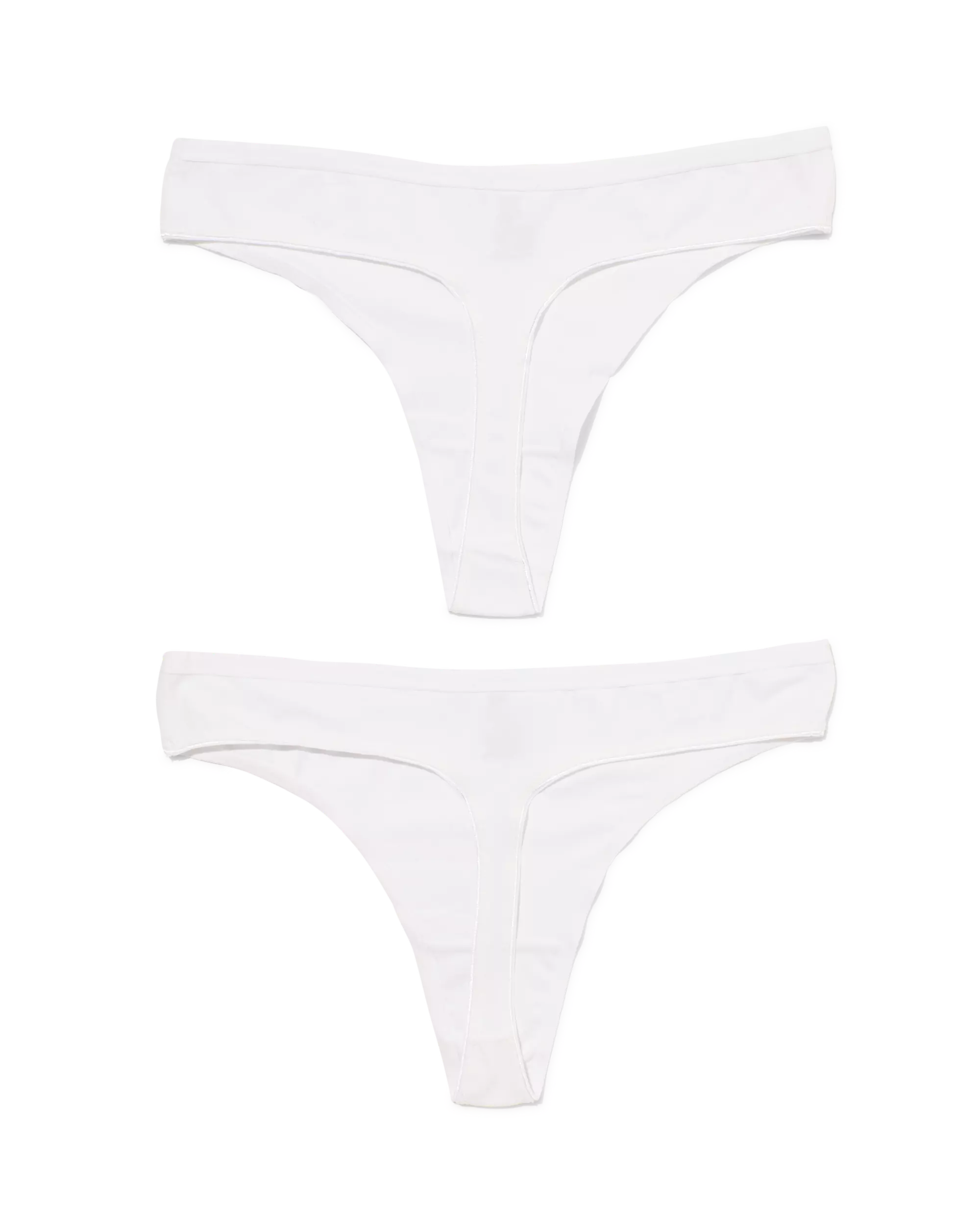 2er-Pack Damen-Strings, Baumwolle/Elasthan