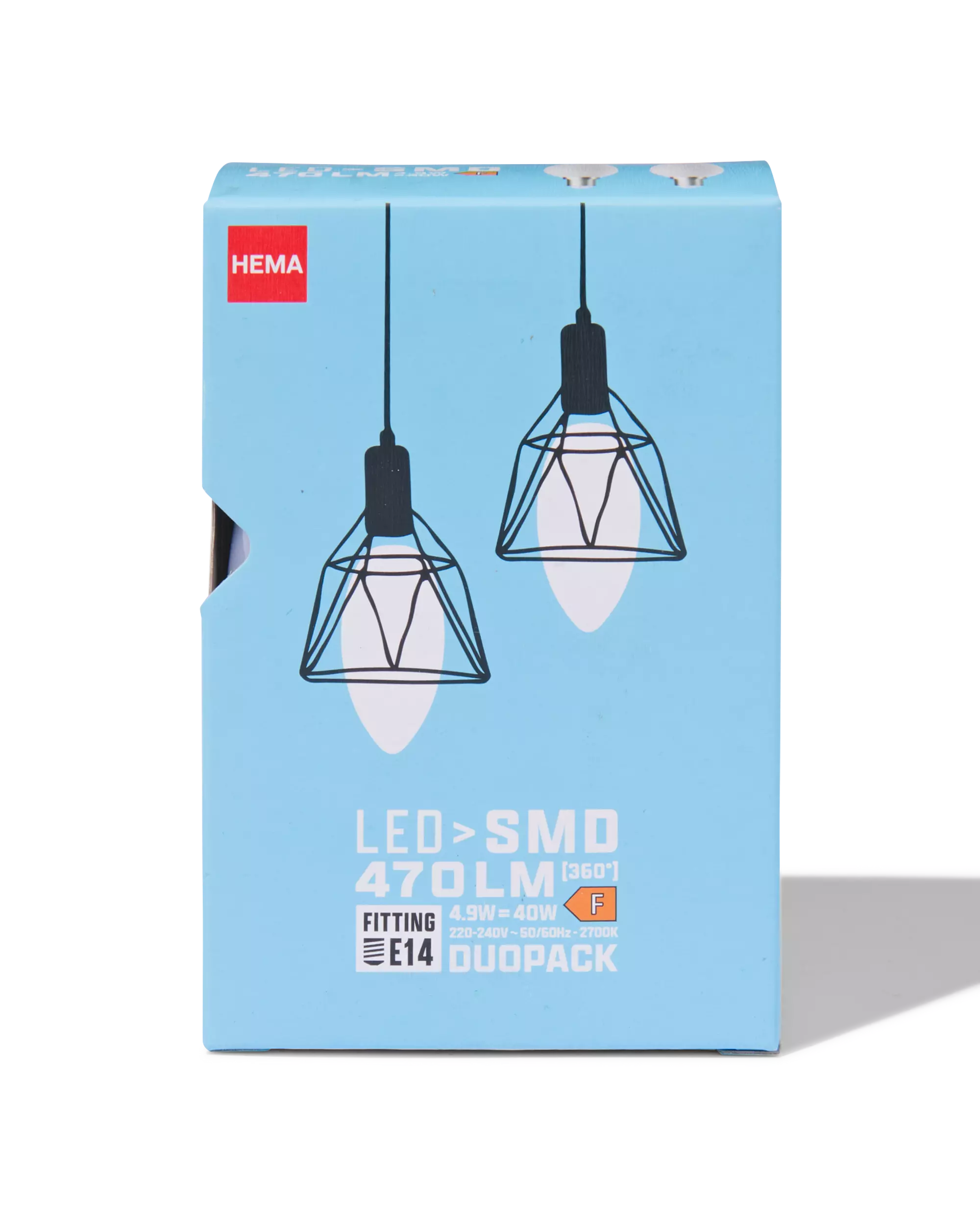 bougie led smd E14 2,9W 470lm - 2 pcs.