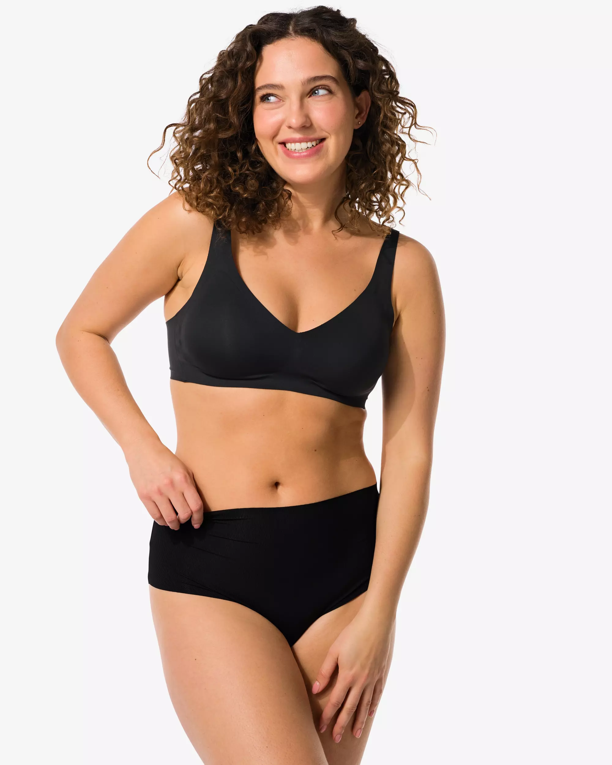 string femme taille haute microfibre côtelé confort ultime