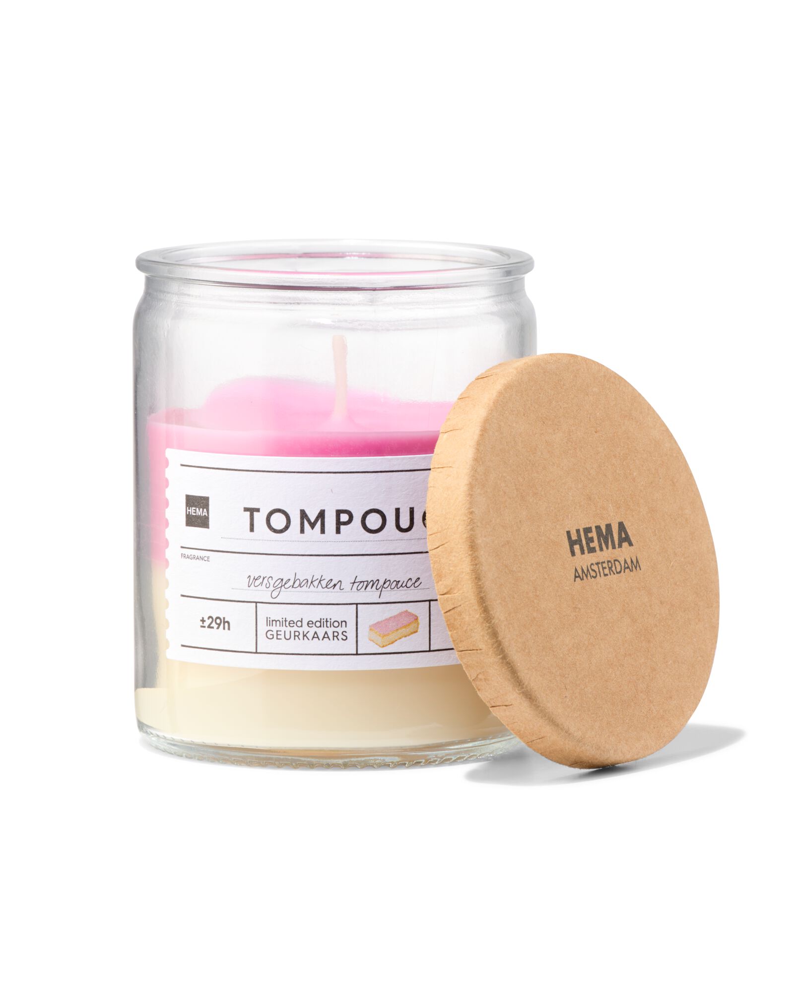 bougie parfum&eacute;e en verre tompouce - 13540003 - HEMA