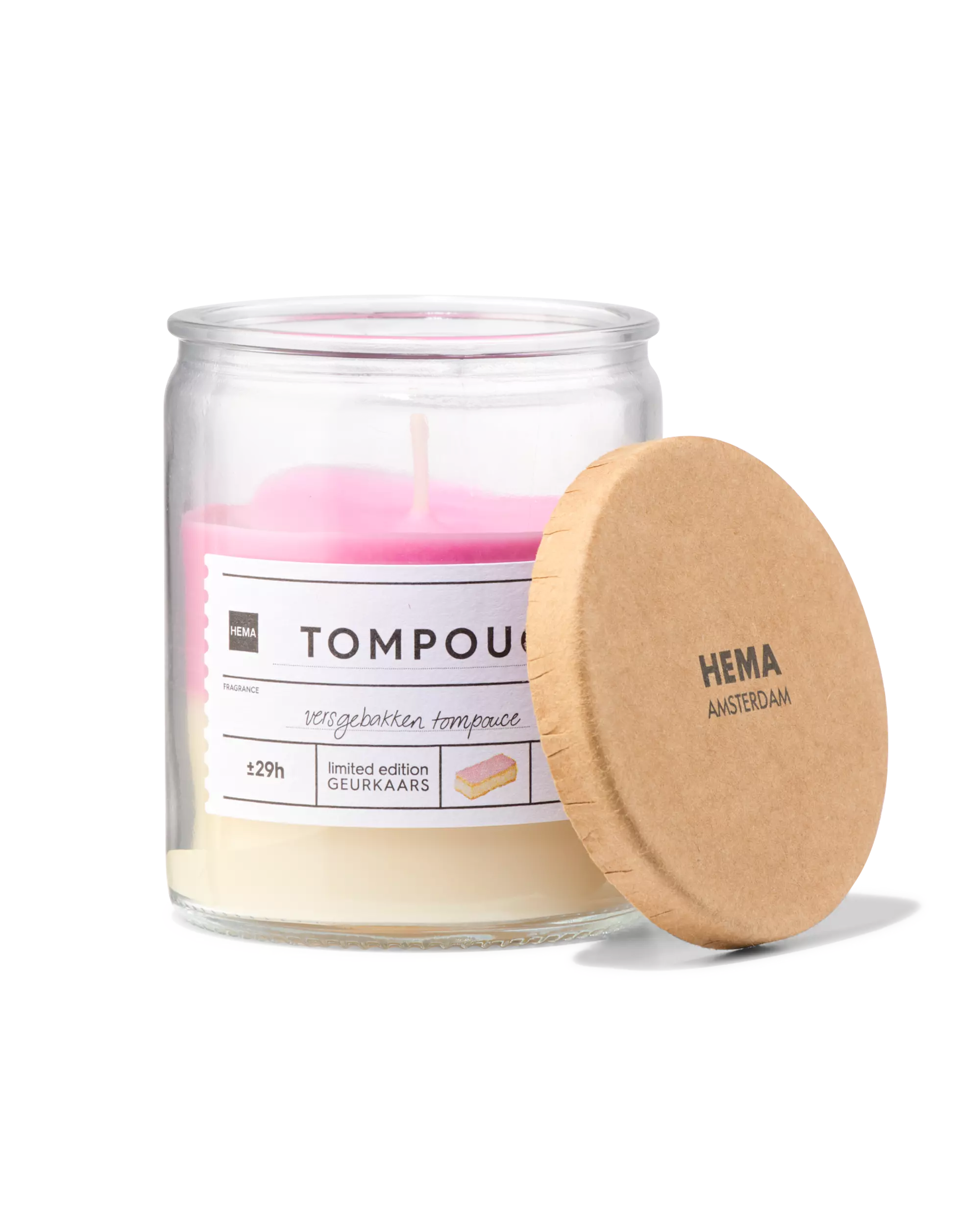 bougie parfumée en verre tompouce