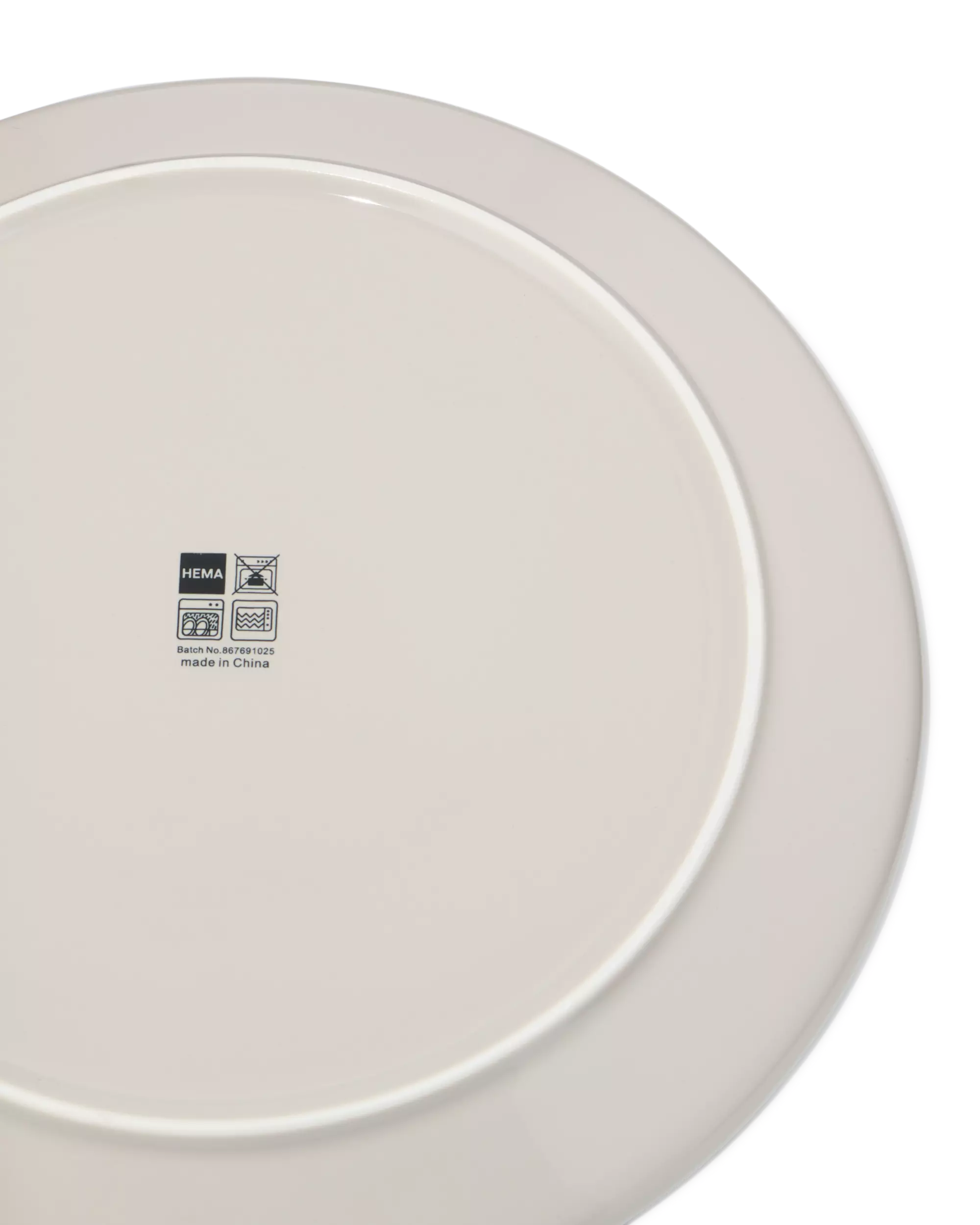dinerbord Ø26.5cm Knap new bone china grijs