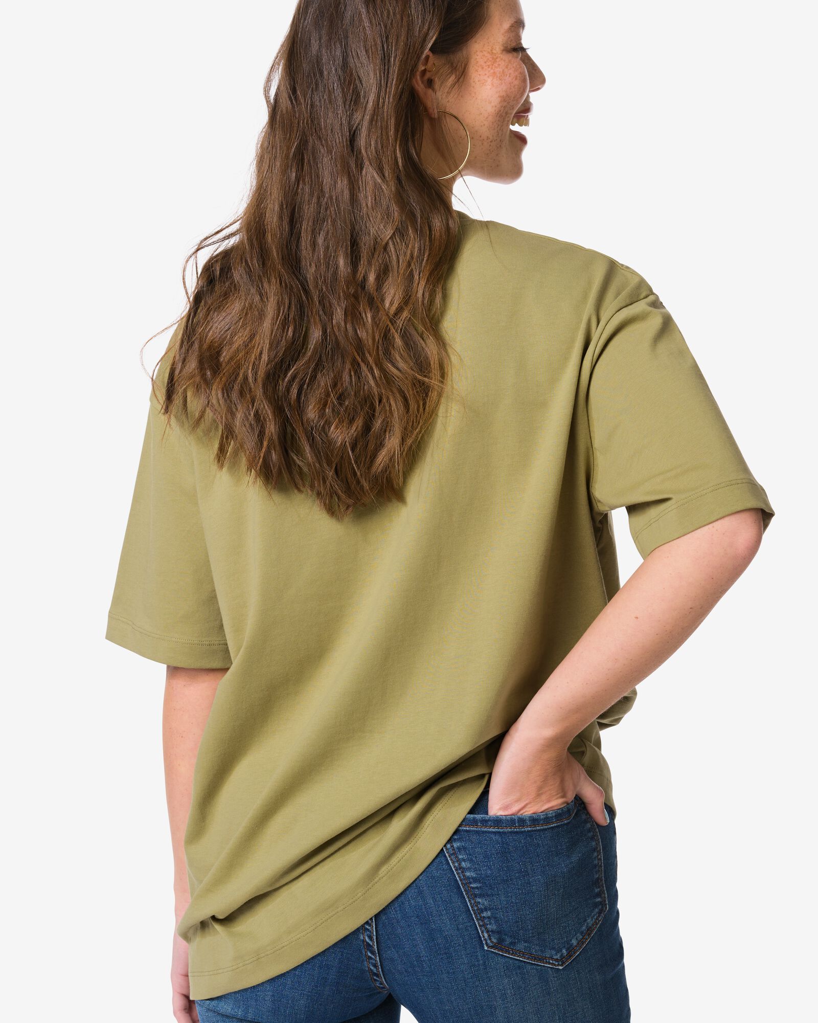 t-shirt femme Do relaxed fit vert vert - 36303520GREEN - HEMA