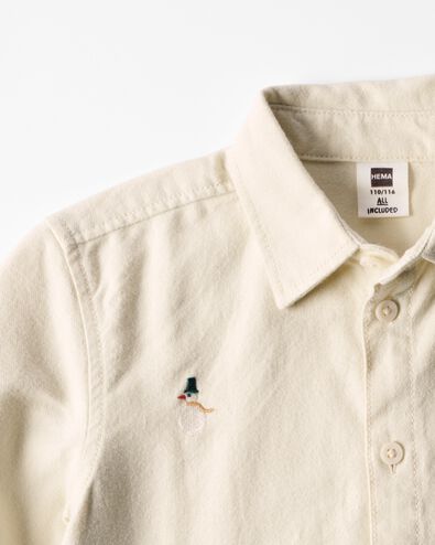 chemise enfant bonhomme de neige &eacute;cru &eacute;cru - 30731602ECRU - HEMA