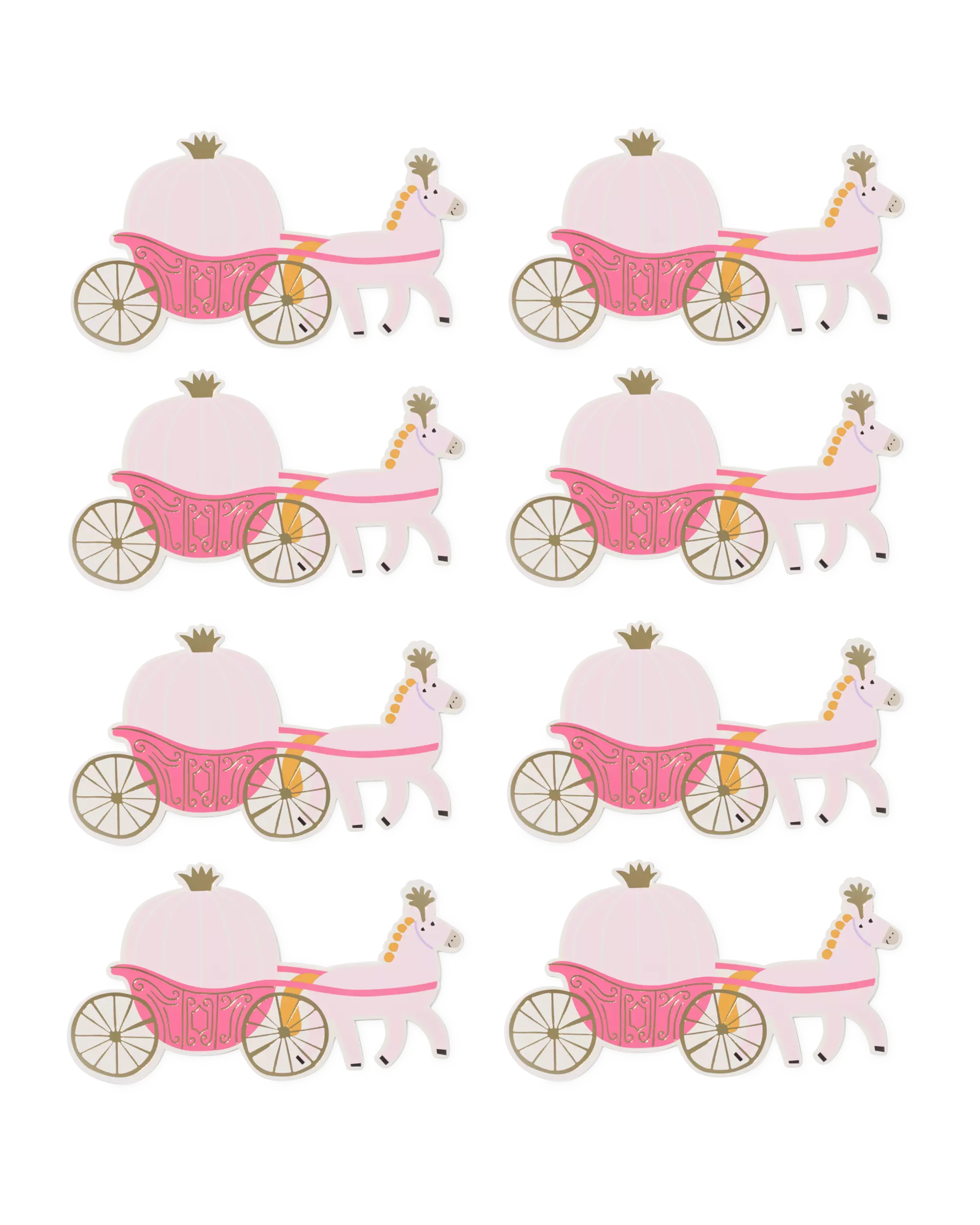 cartes d'invitation princesse - 8 pièces