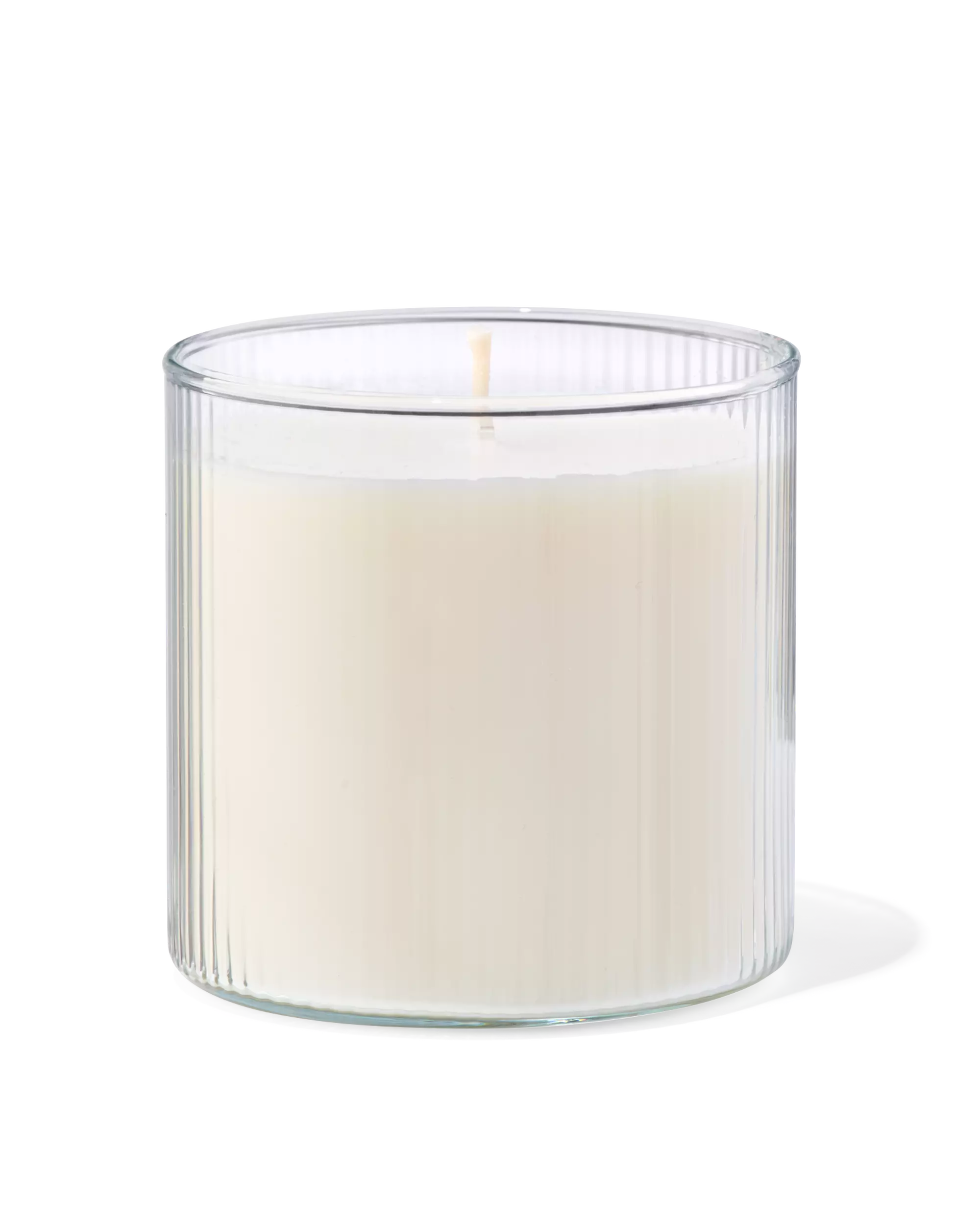 bougie parfumée en verre strié Ø 10 x 10 lin