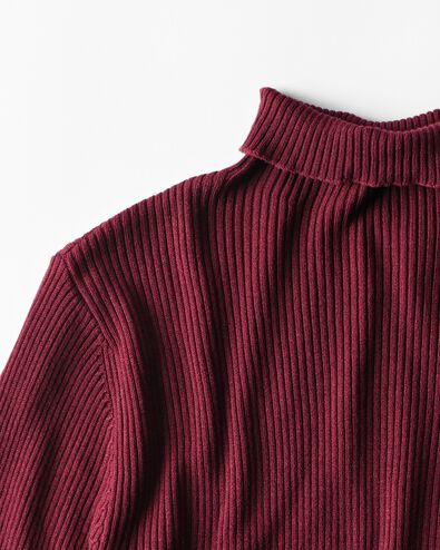 damestrui rib bordeauxrood bordeauxrood - 36214840BURGUNDYRED - HEMA