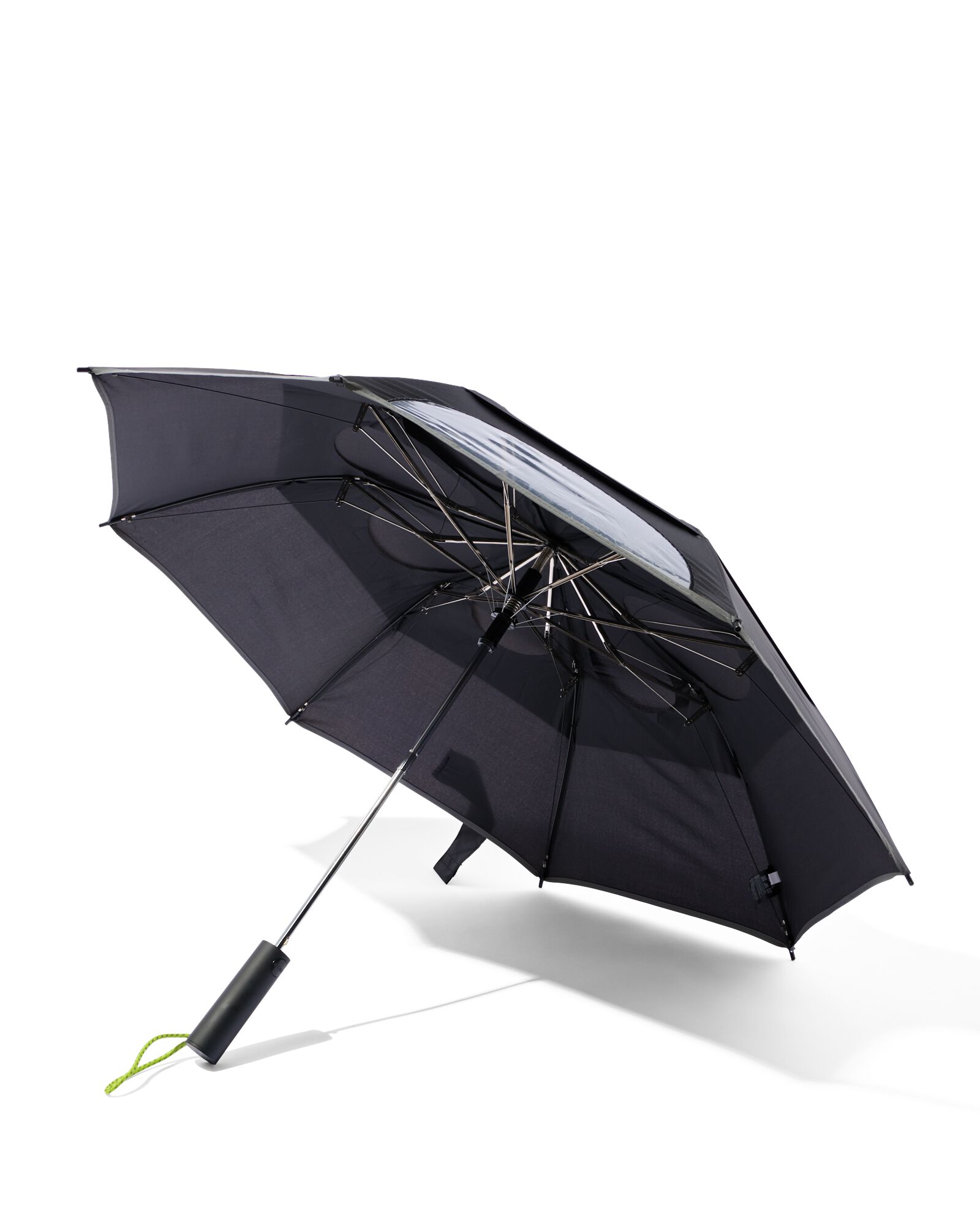 opvouwbare windbestendige paraplu &Oslash;100x45 zwart - 16830013 - HEMA