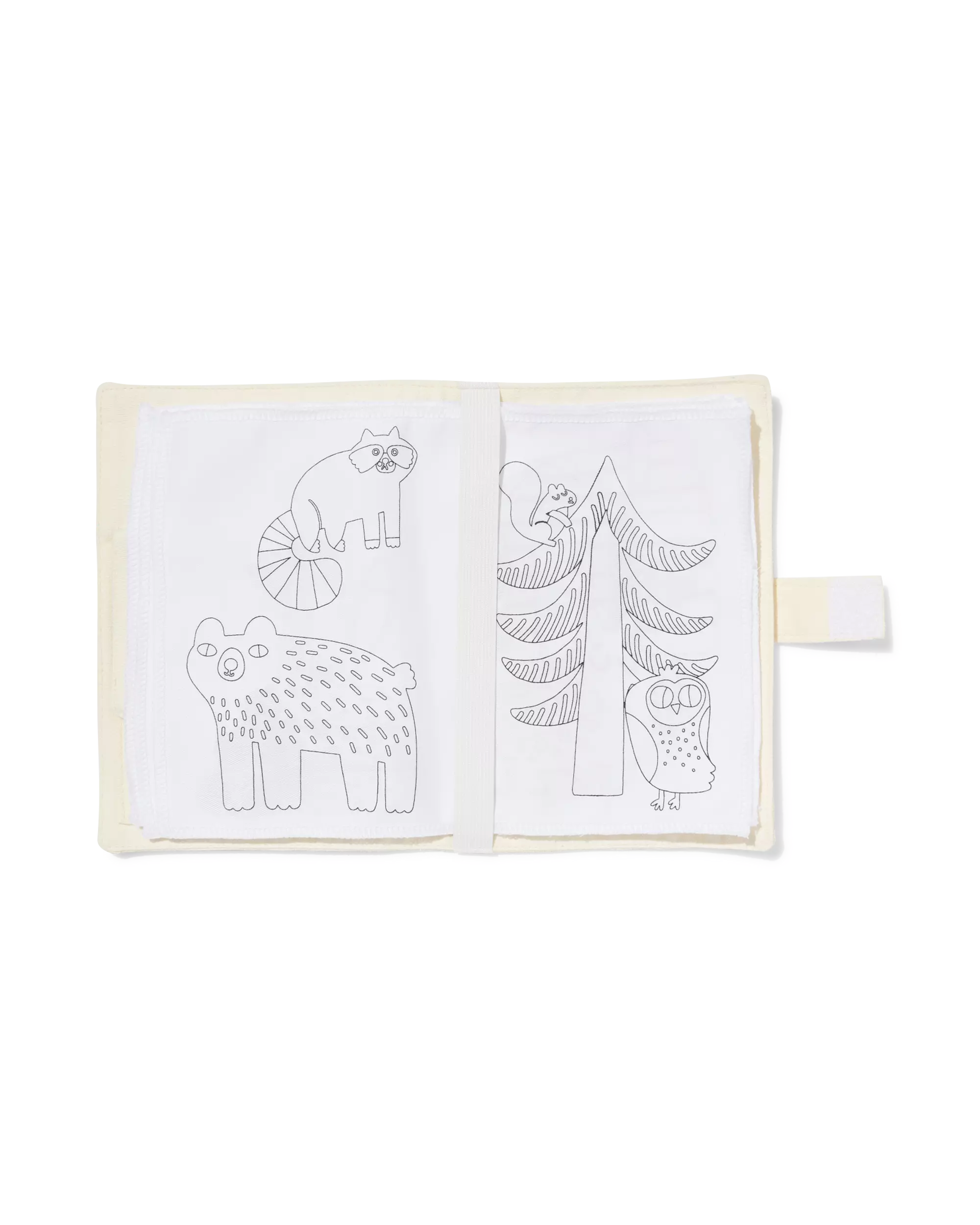 uitwasbaar kleurboek 22x16cm dieren