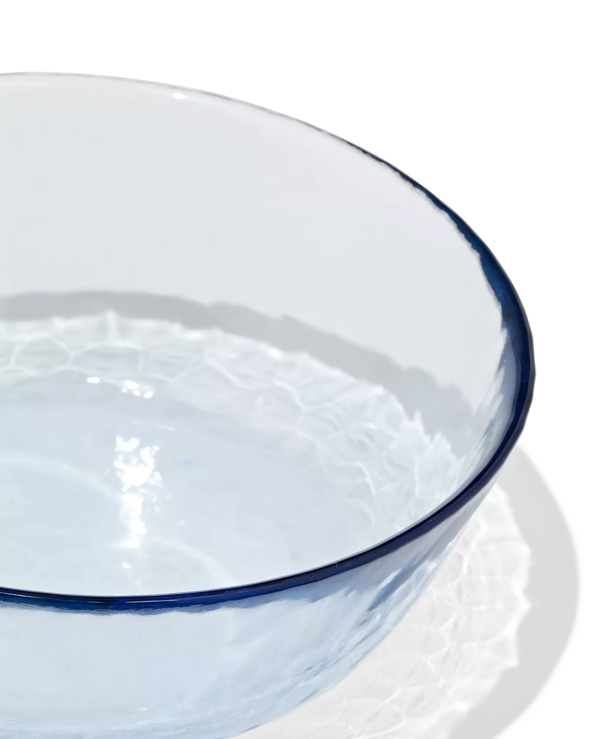 bol ⌀14,5cm verre martelé bleu