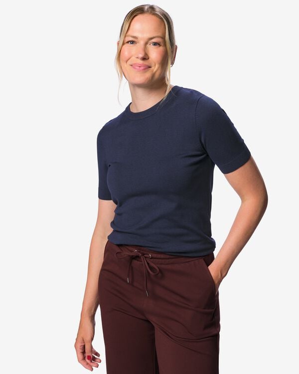 Damen Strickpullover dunkelblau dunkelblau - 36305830DARKBLUE - HEMA