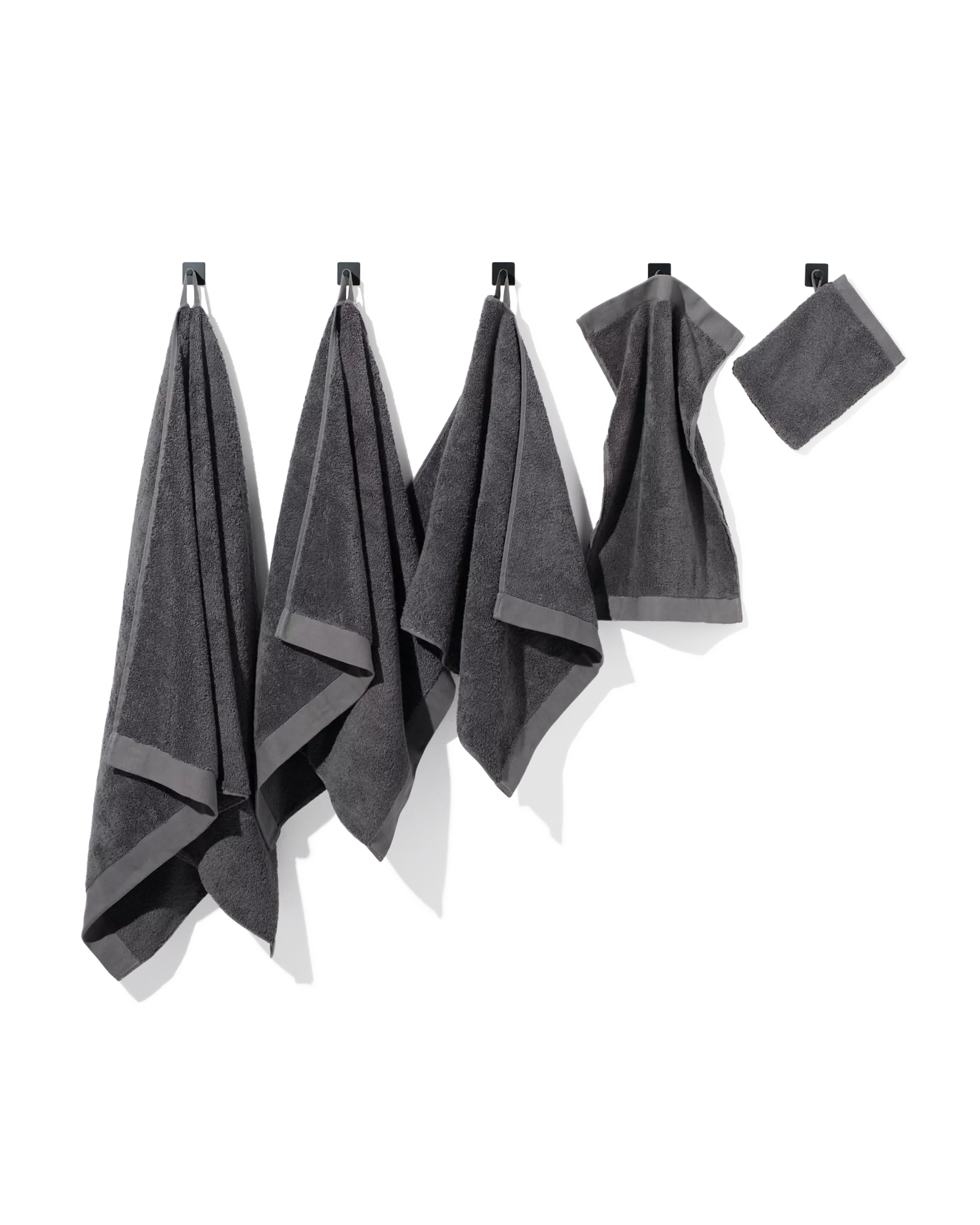 serviette de bain - 60 x 110 cm - qualité hôtel très douce - gris foncé uni