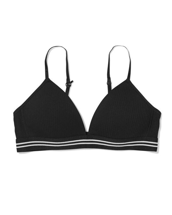 voorgevormde bh zonder beugel zwart zwart - 21970715BLACK - HEMA