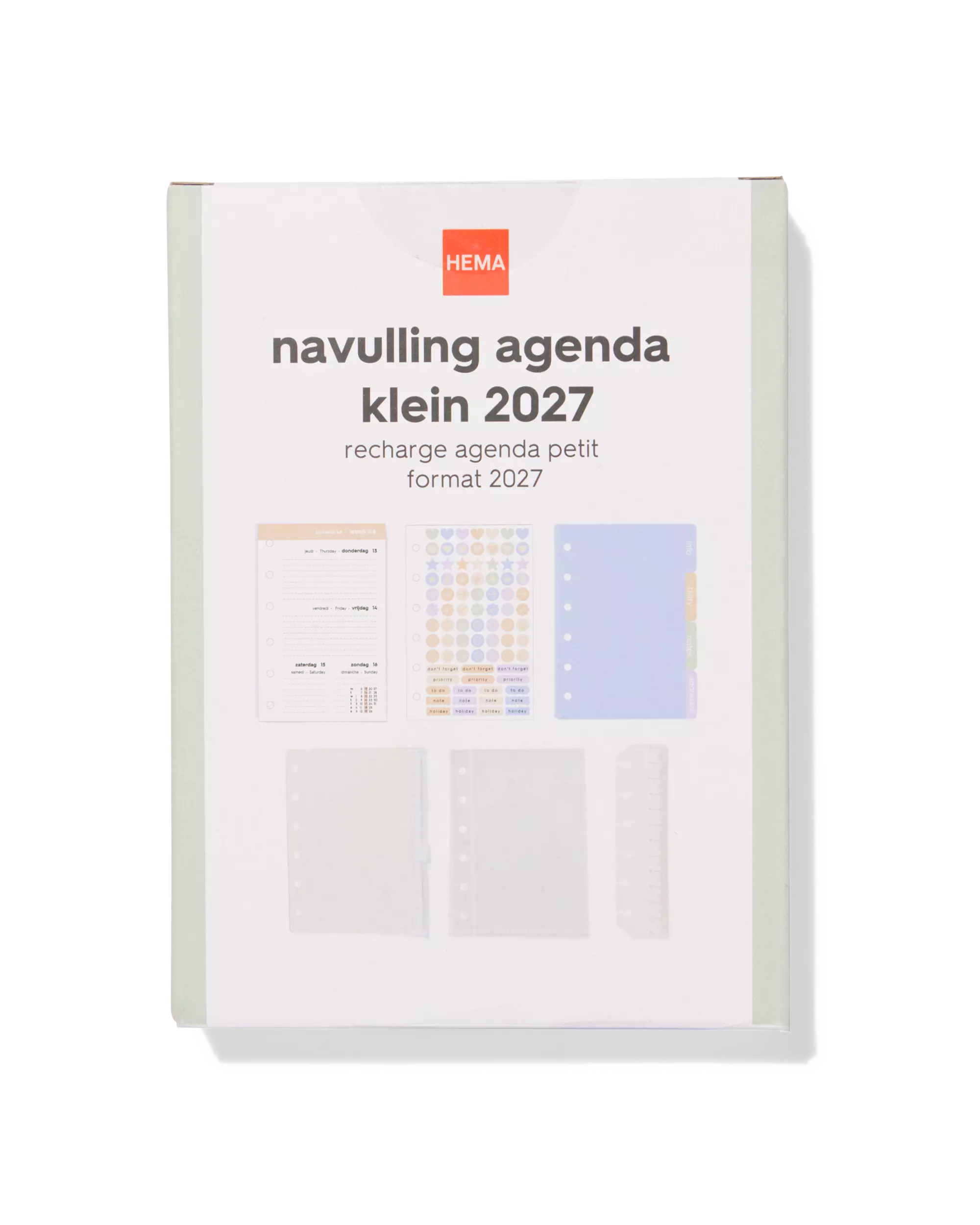 agenda navulling 2027 12.8x9.4cm