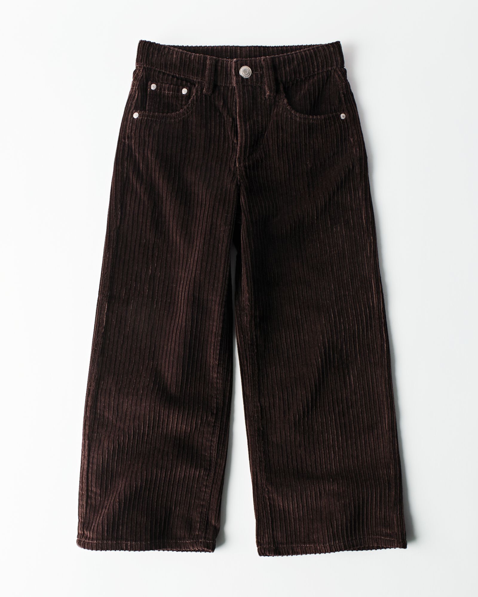 pantalon enfant coupe classique c&ocirc;tel&eacute; chocolat chocolat - 30886117CHOCOLATEBROWN - HEMA