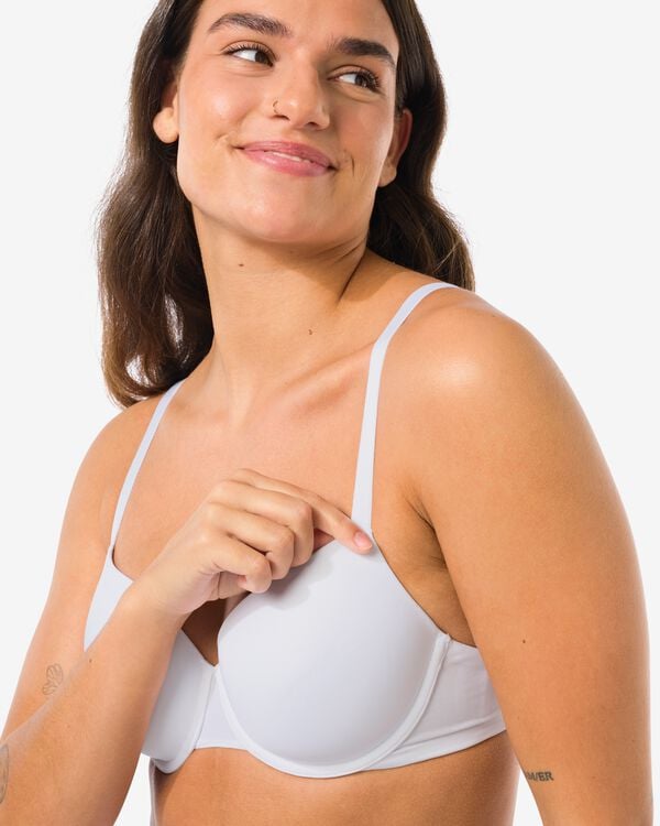 soutien-gorge pr&eacute;form&eacute; avec armatures recycl&eacute;/micro blanc - 21880380WHITE - HEMA