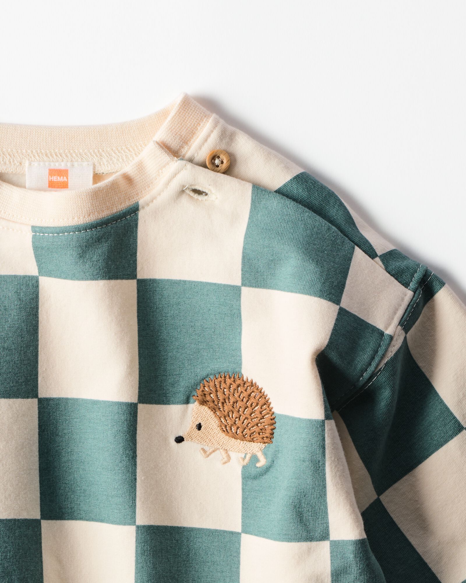 babytrui ruiten egel groen groen - 33108380GREEN - HEMA