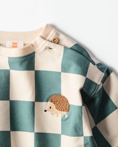 babytrui ruiten egel groen groen - 33108380GREEN - HEMA