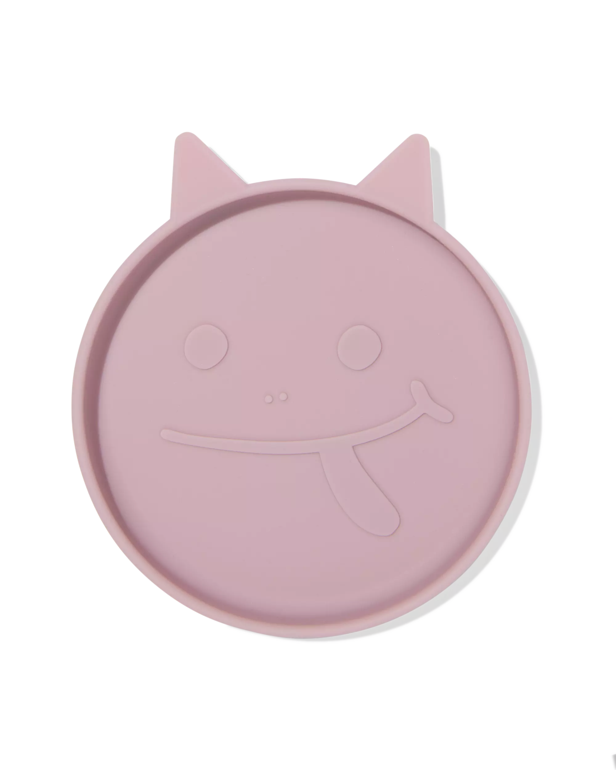 kinderbordje Ø16cm monster siliconen roze