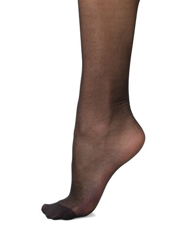 3-pak glans kniekousen 20 denier zwart one size - 4022531 - HEMA