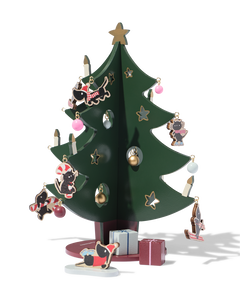 sapin de Noël Takkie et Siepie 21 x 27 cm bois
