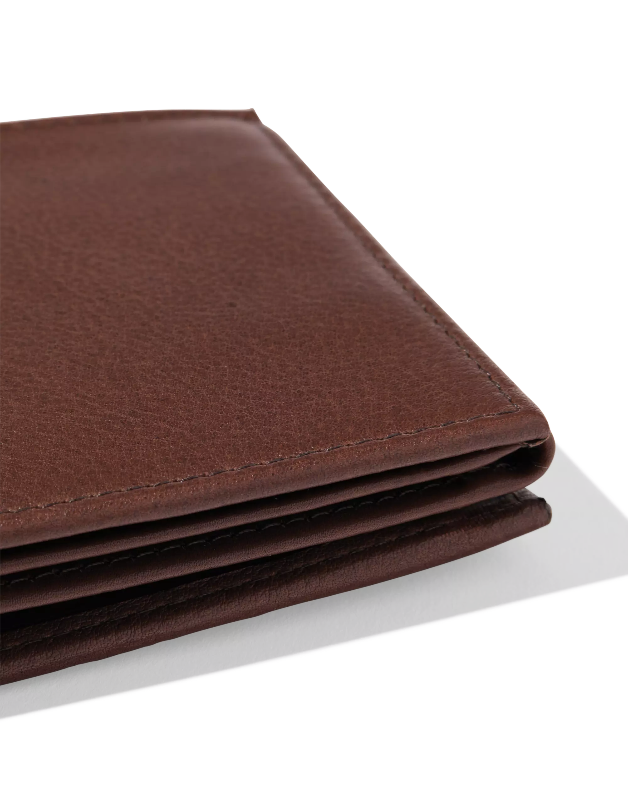 Brieftasche, niedriges Format, aus braunem Leder