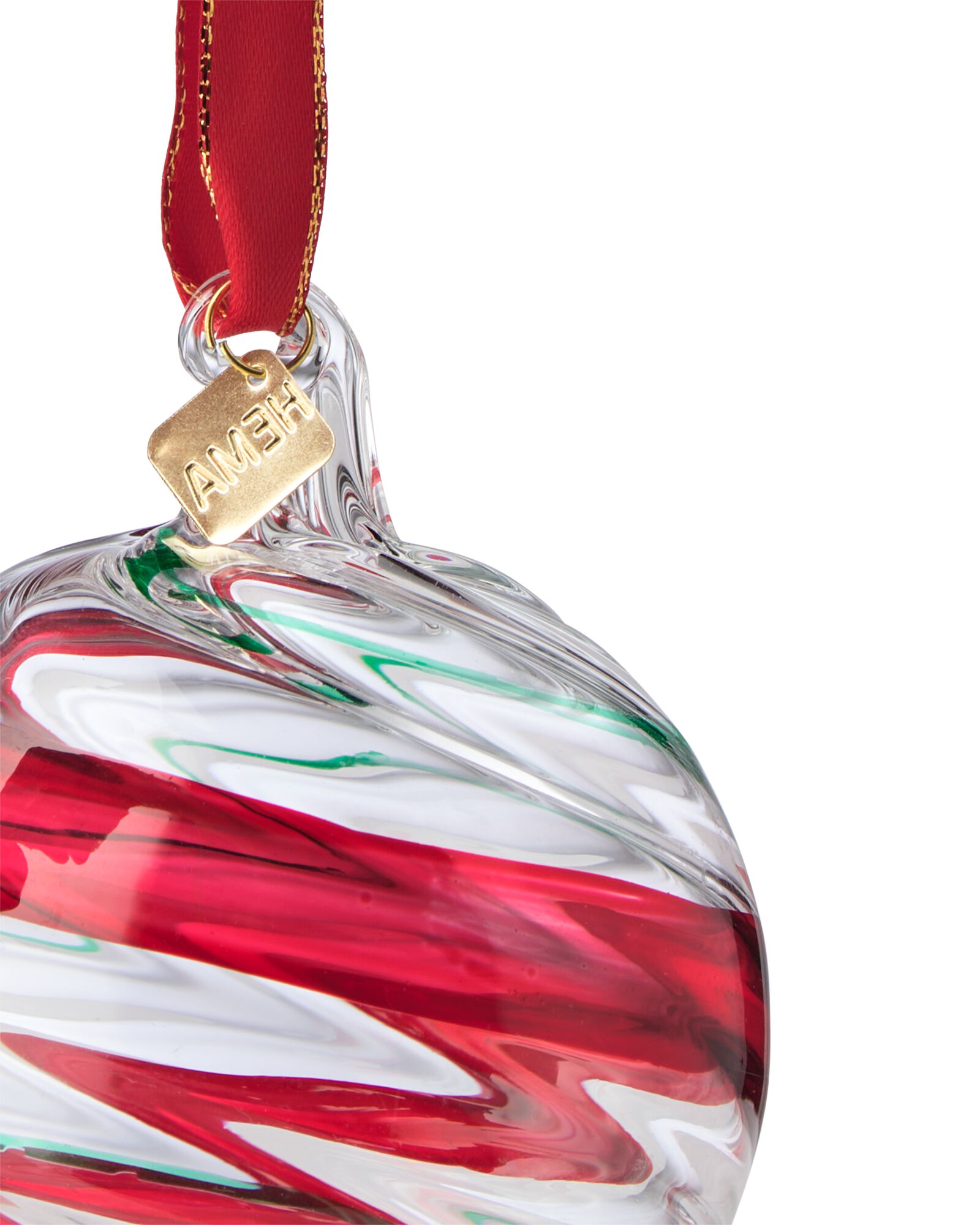 boule de No&euml;l ⌀7,5 cm verre tourbillon - 25102034 - HEMA