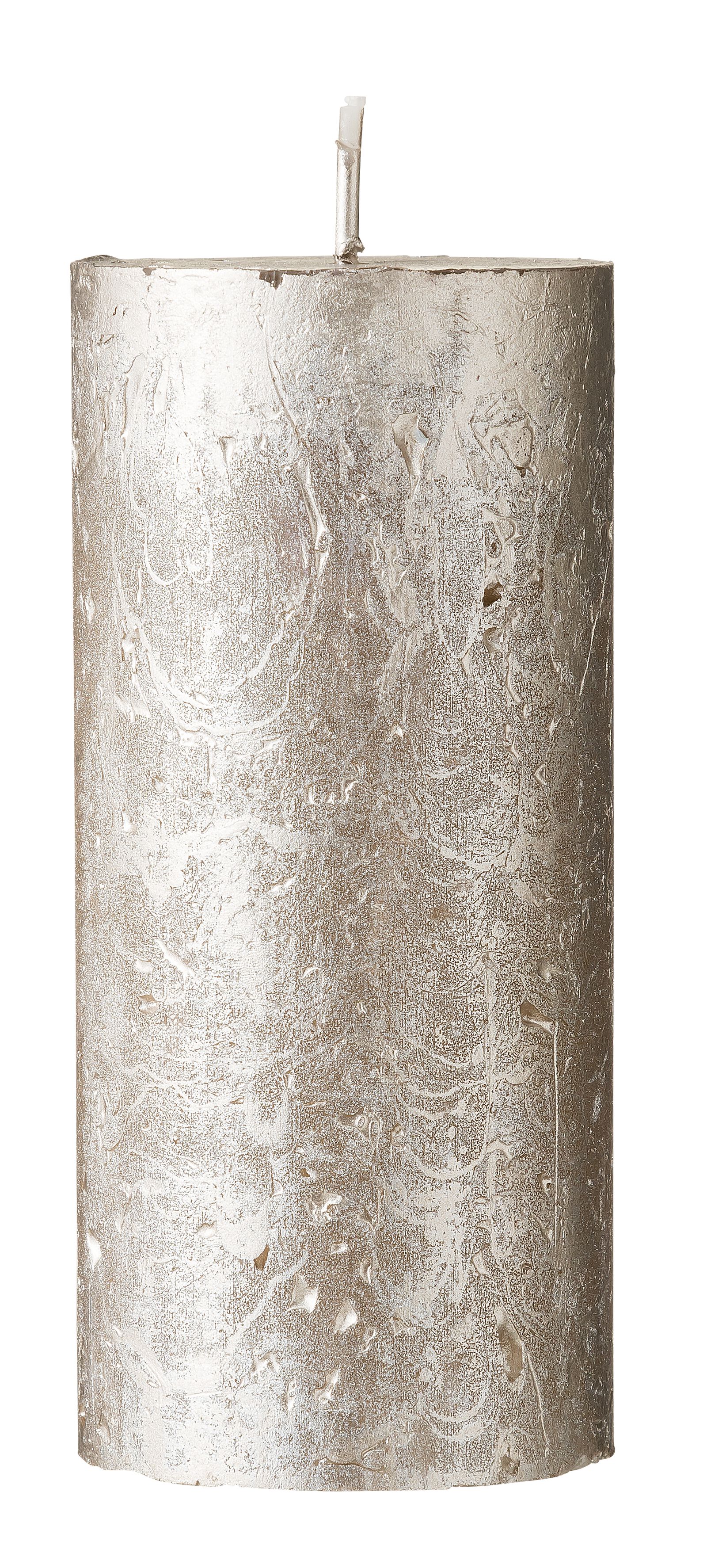 bougie rustique - 11x5 cm - argent champagne 5 x 11 - 13503392 - HEMA
