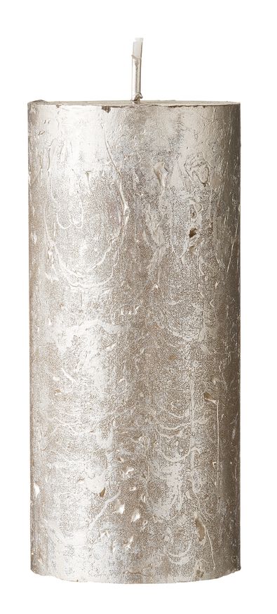 bougie rustique - 11x5 cm - argent champagne 5 x 11 - 13503392 - HEMA