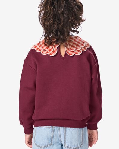 Kinderpullover aus Sweatstoff bordeauxrot bordeauxrot - 30878201BURGUNDYRED - HEMA