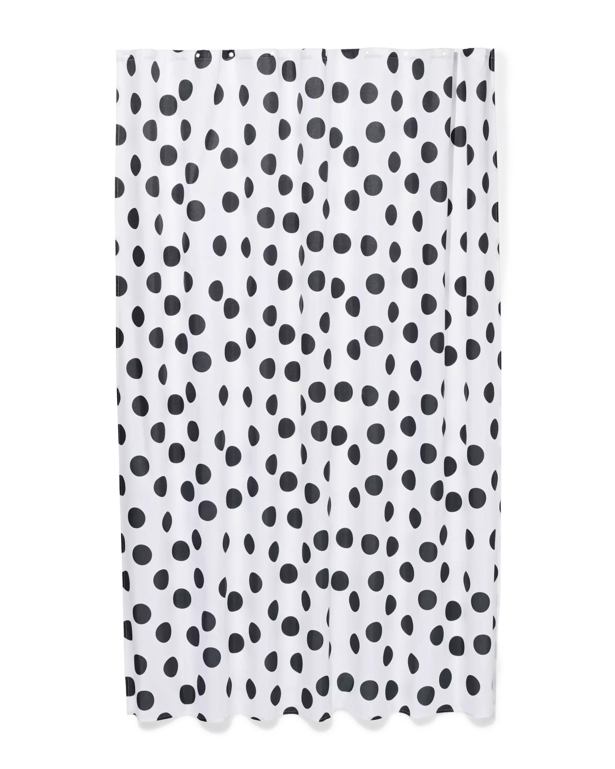rideau de douche 180x200cm pois noir
