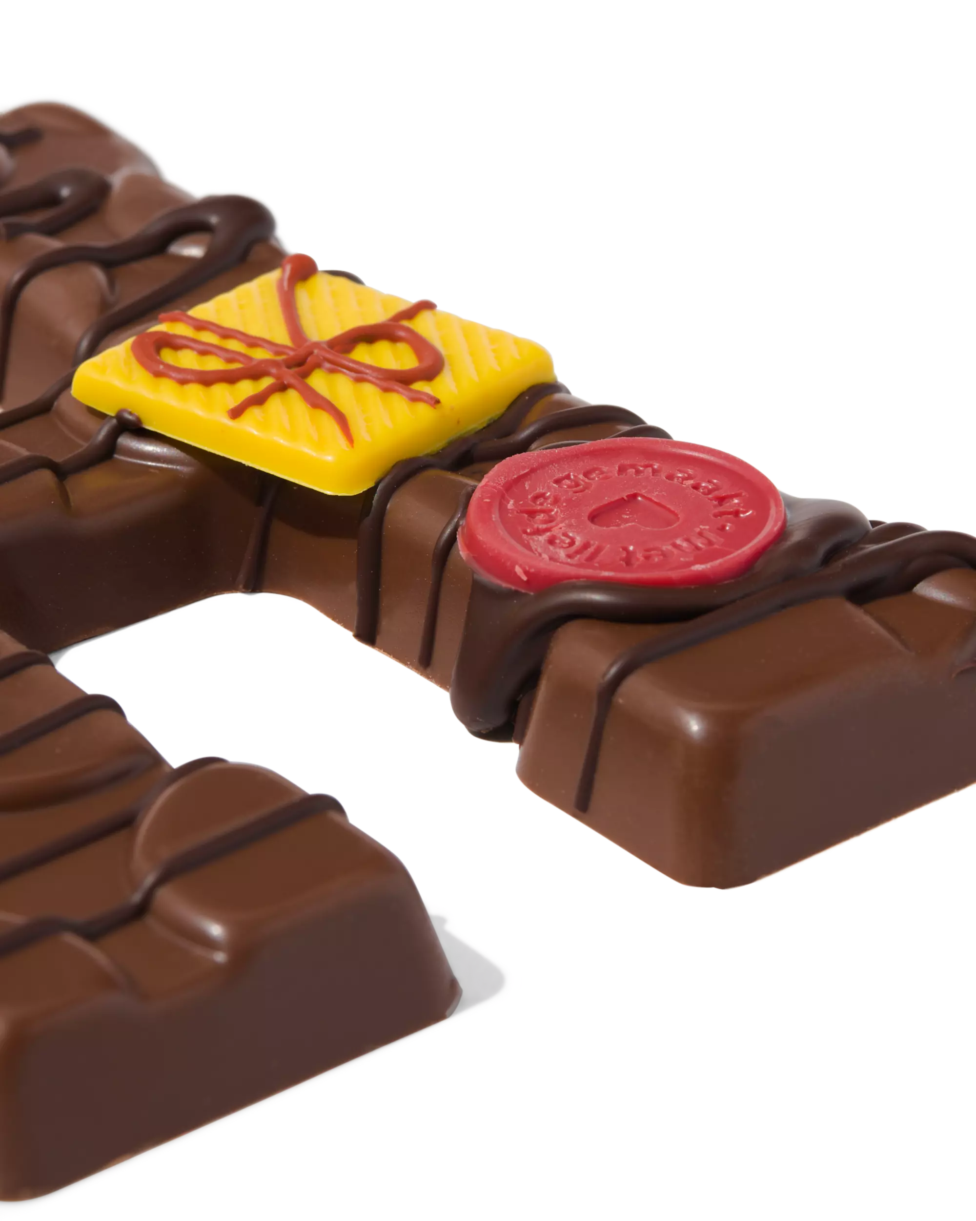 handgedecoreerde chocoladeletter melk H 180g