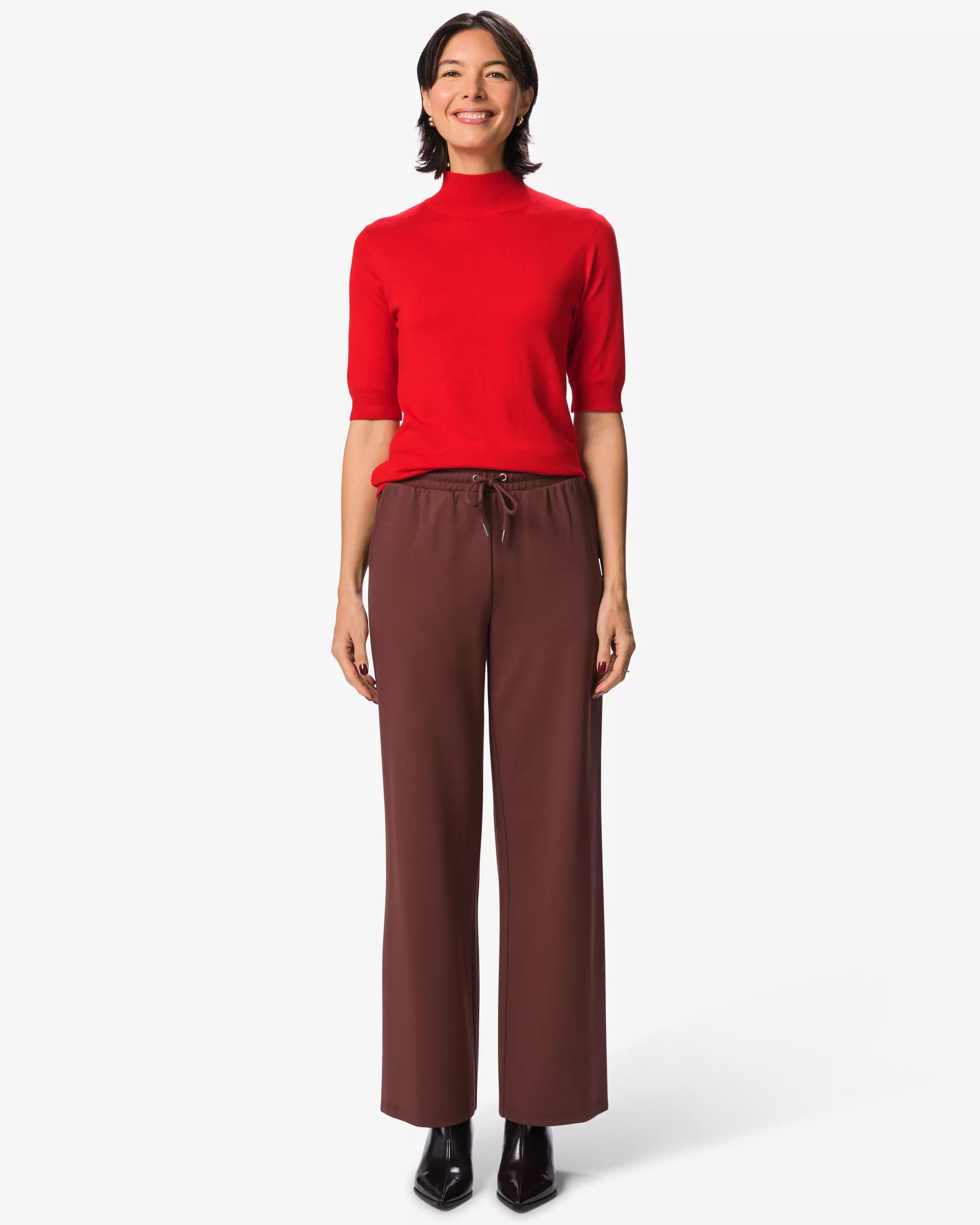 pantalon femme coupe large jersey