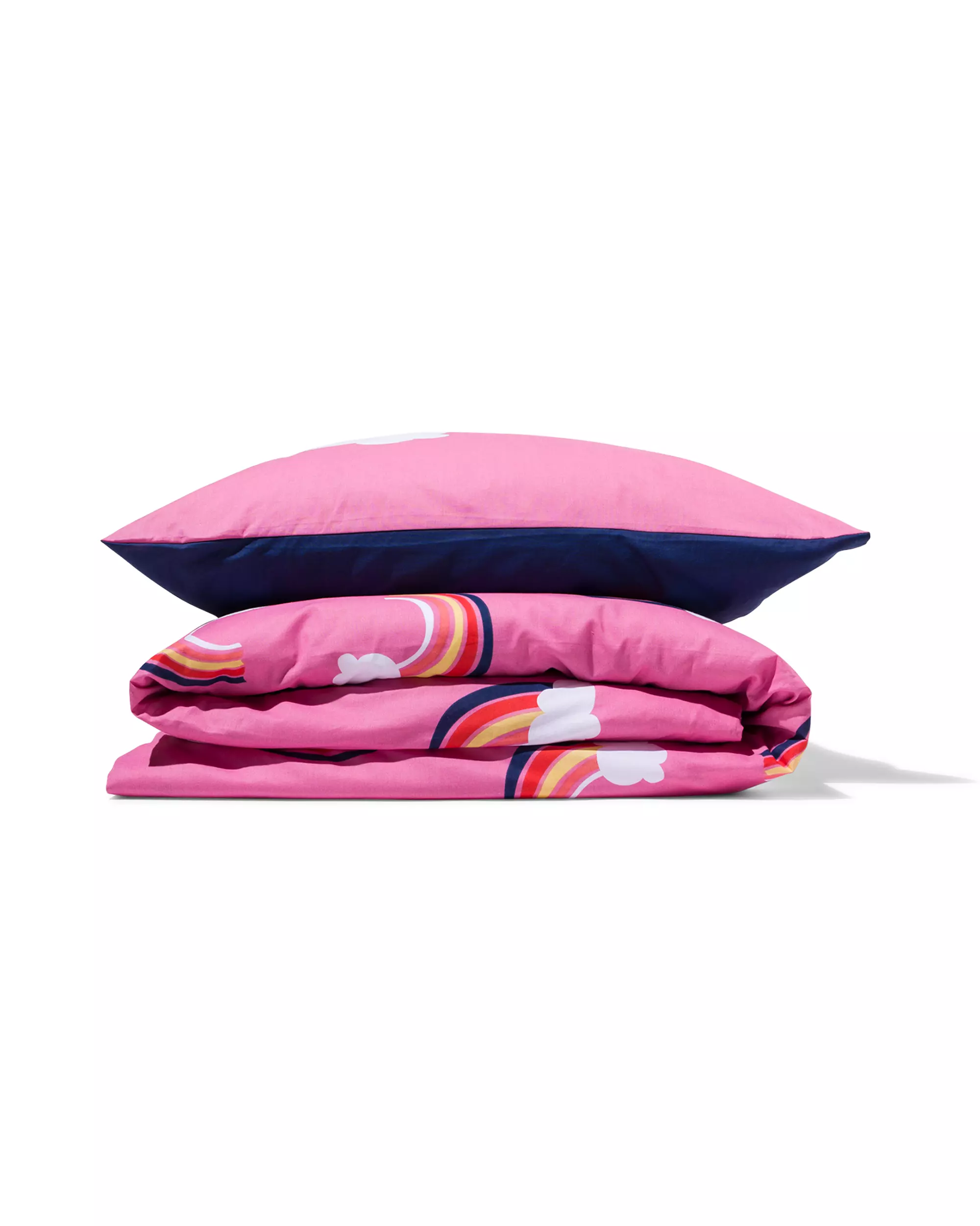 Kinderbettbezug 140 × 200 cm weiche Baumwolle Regenbogen