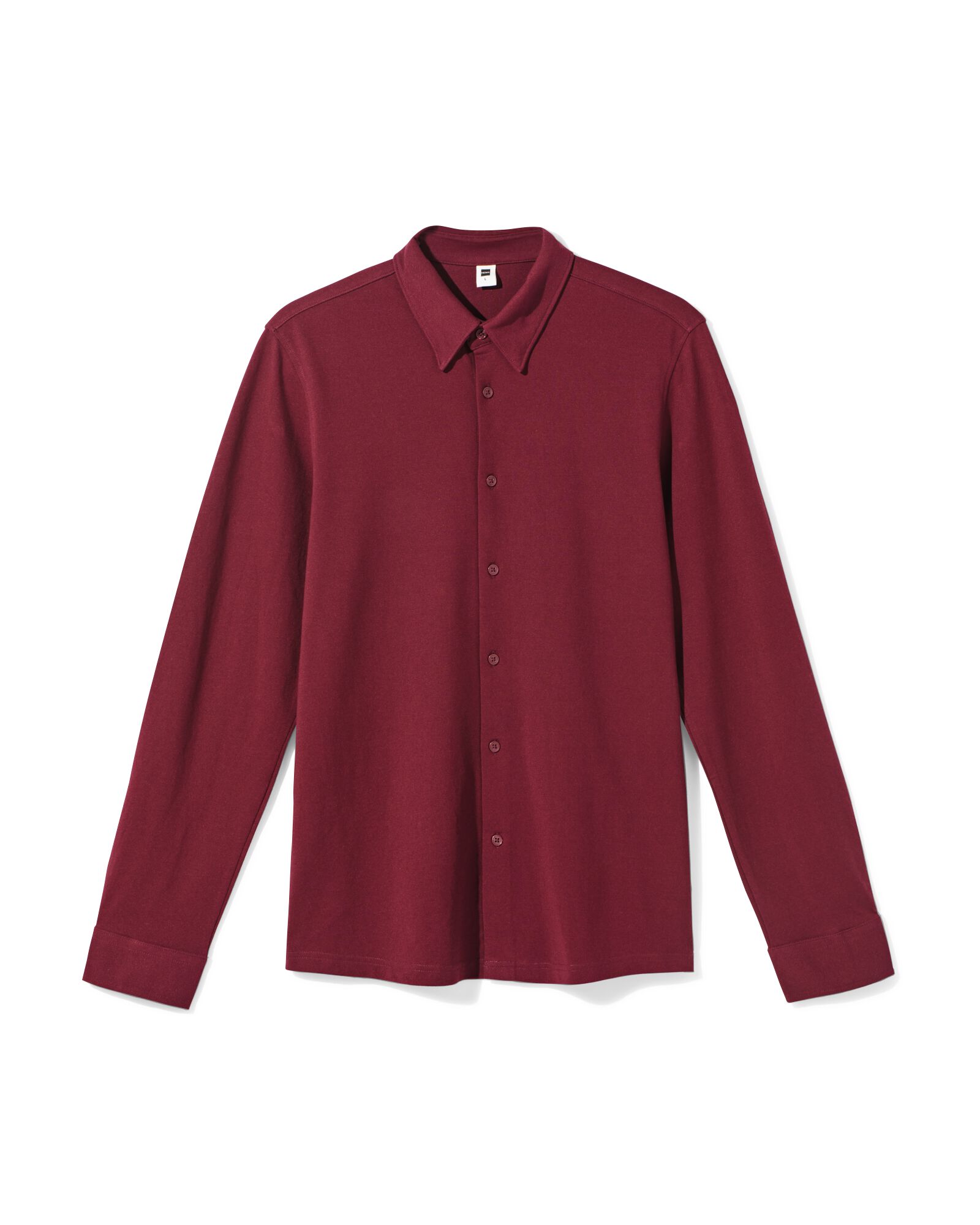 chemise homme Billy piqu&eacute;e rouge fonc&eacute; rouge fonc&eacute; - 2101880DARKRED - HEMA