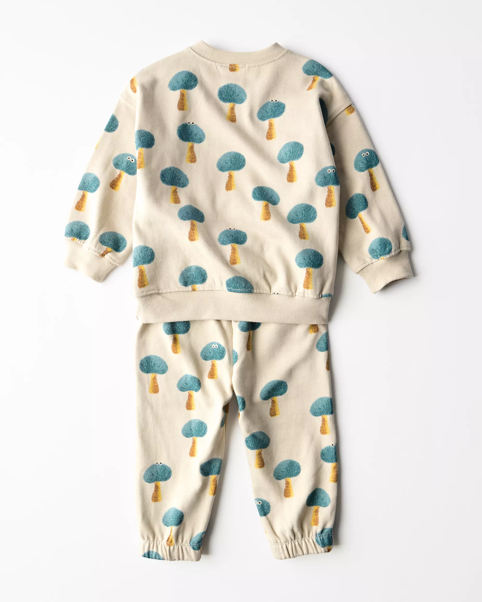 Baby-Bekleidungsset aus Sweatstoff, Pilze
