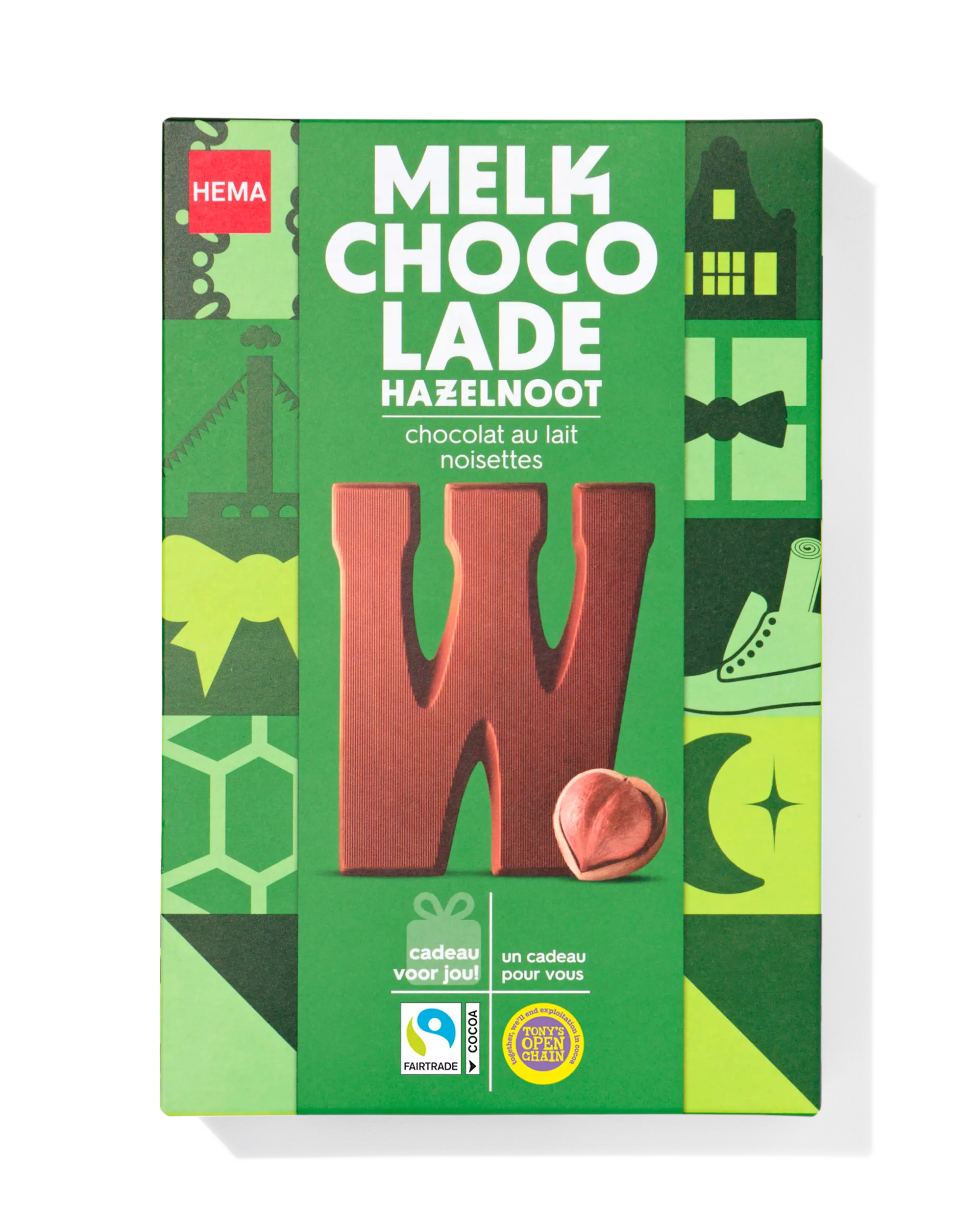 chocoladeletter melk hazelnoot W 140g