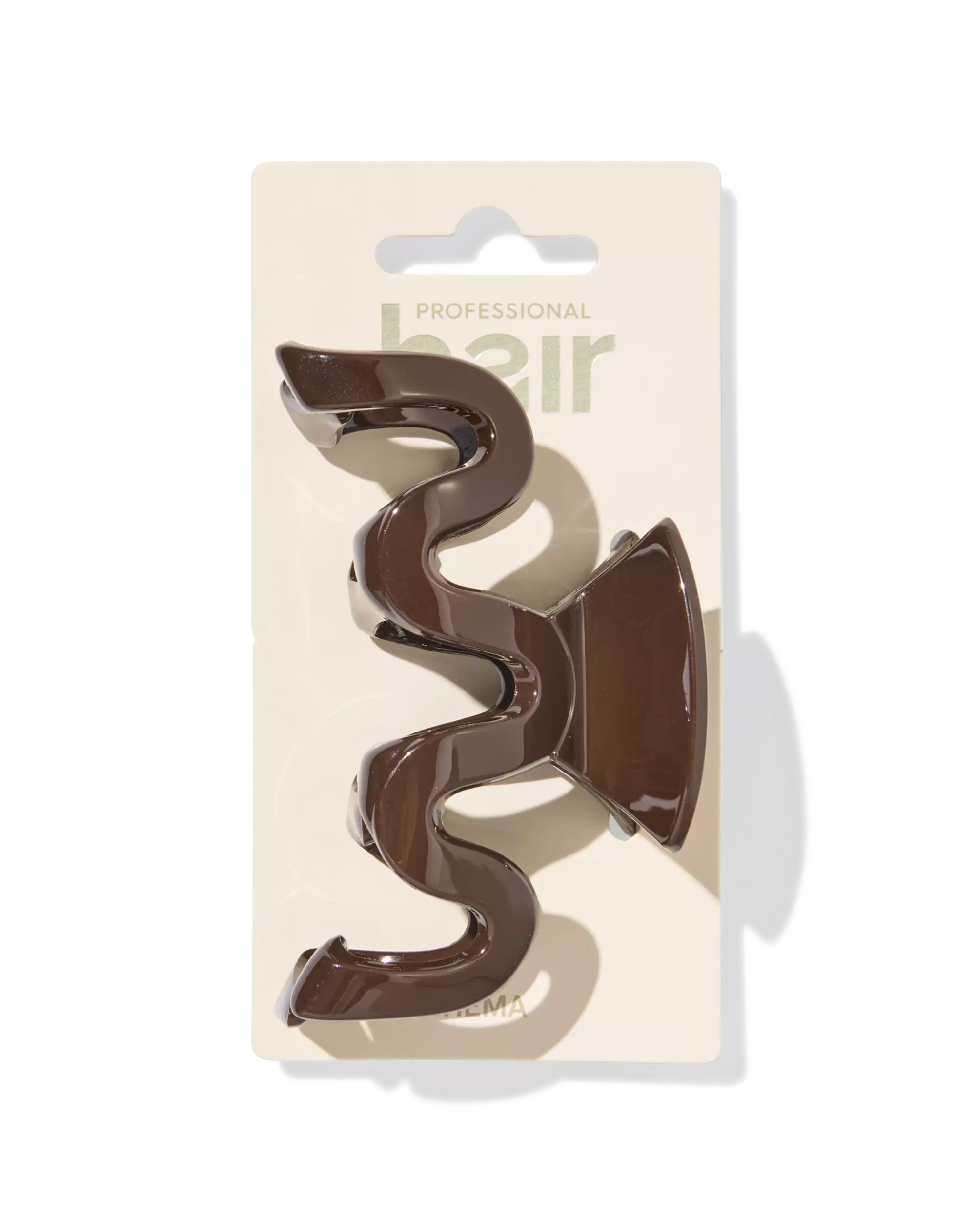 pince à cheveux 10cm tourbillon marron