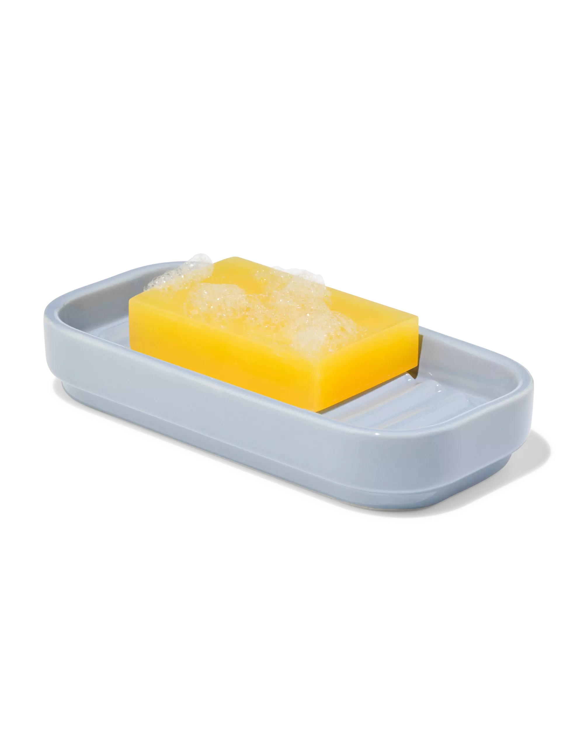 porte-savon en céramique bleu 