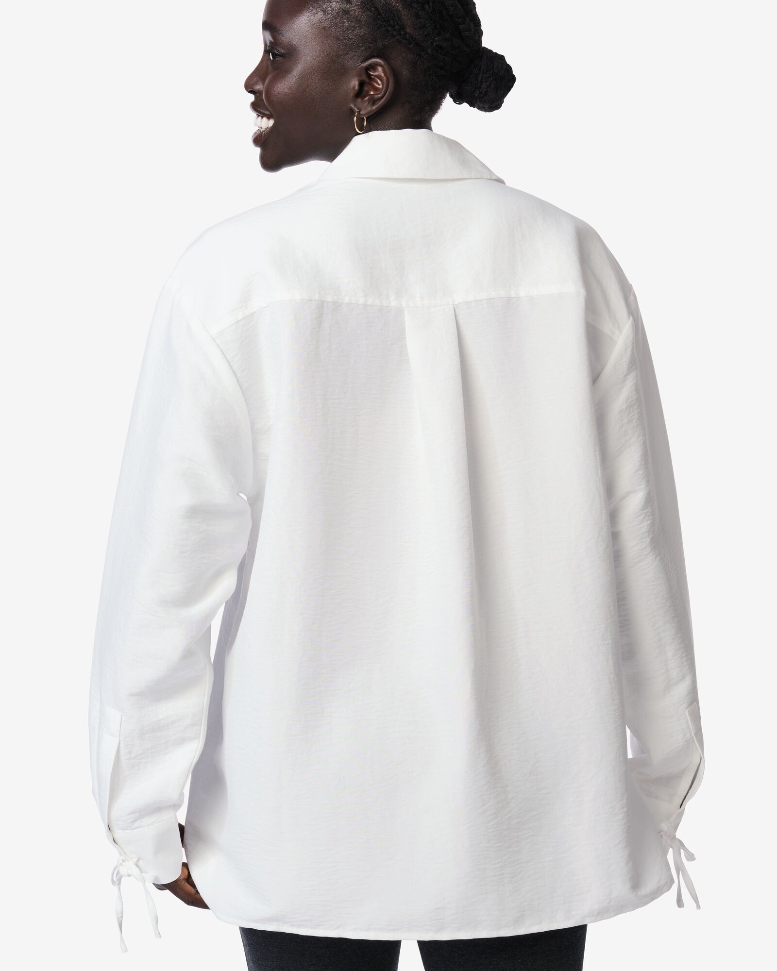 Damenbluse Day, Crinklestoff wei&szlig; wei&szlig; - 36214290WHITE - HEMA