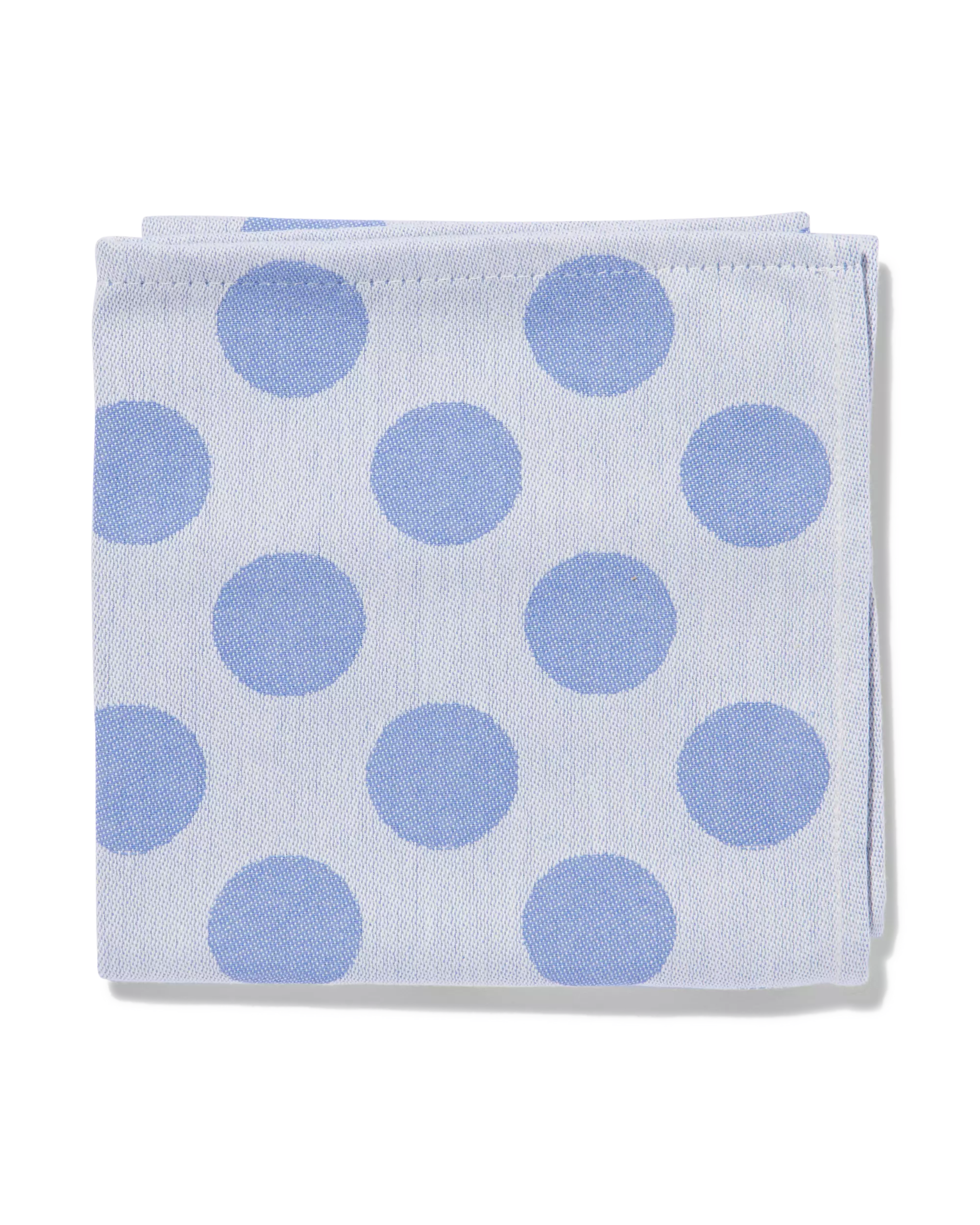 torchon 65x65 coton à pois