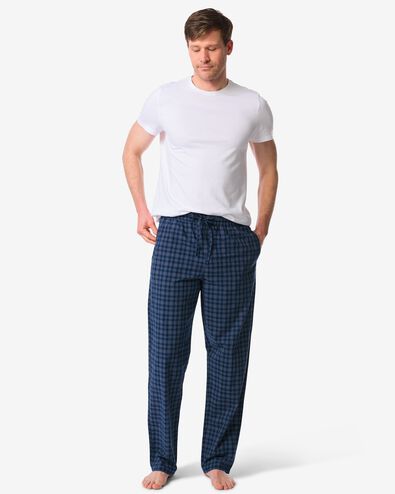 pantalon de pyjama homme coupe r&eacute;guli&egrave;re carreaux bleu fonc&eacute; - 23686110DARKBLUE - HEMA