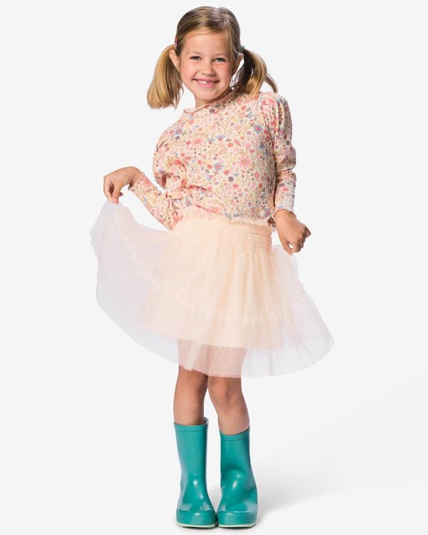 kinderrok wijd mesh lichtroze lichtroze - 30864610LIGHTPINK - HEMA