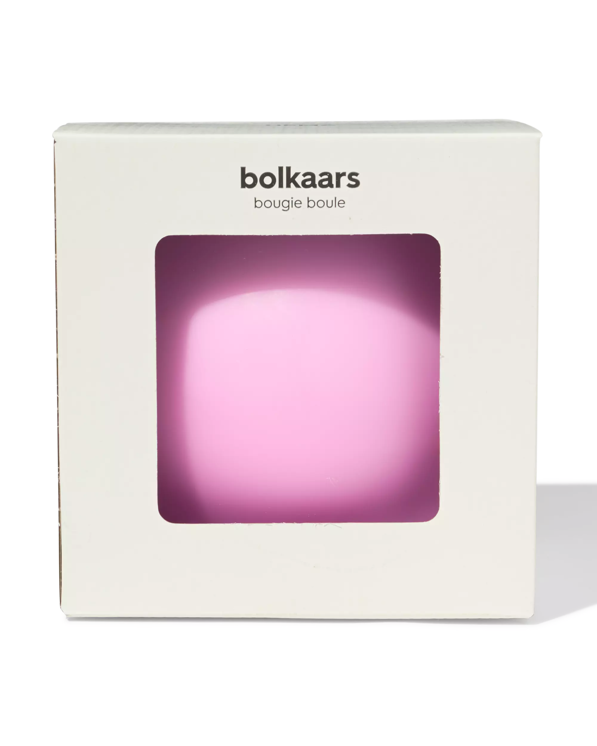 bougie globe Ø14,5cm tompouce rose